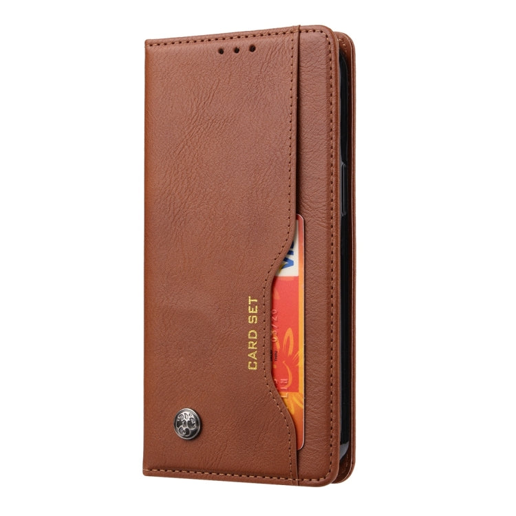 For iPhone 15 Pro Knead Skin Texture Flip Leather Phone Case(Brown) - HoMEdemic™ 