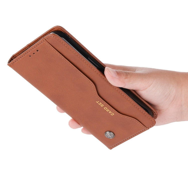 For iPhone 15 Pro Knead Skin Texture Flip Leather Phone Case(Brown) - HoMEdemic™ 