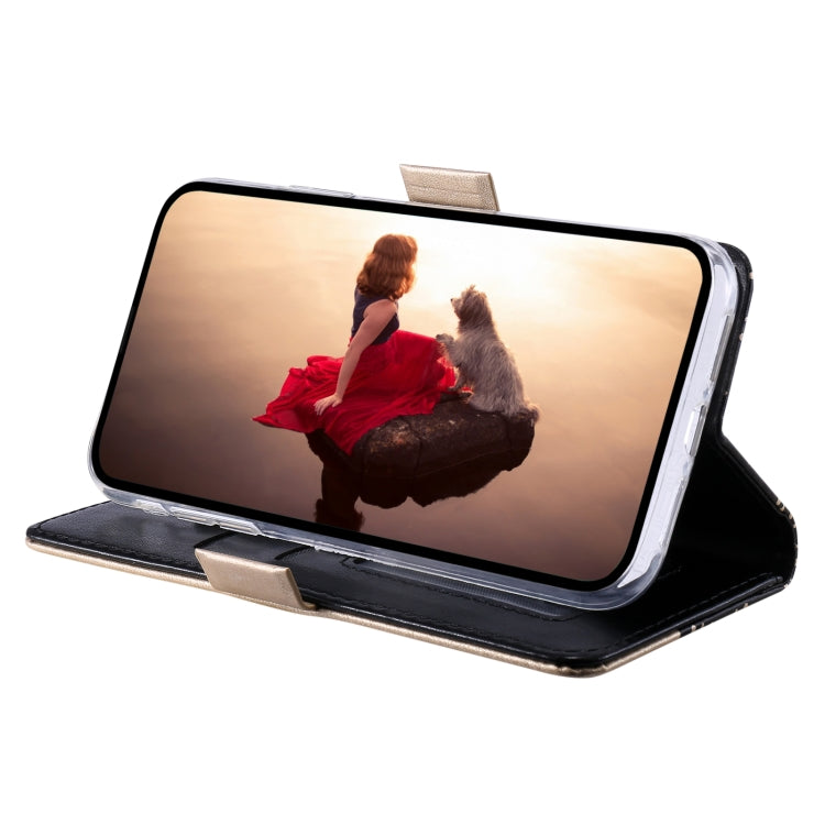 For iPhone 15 Pro Lace Pattern Double Button Zipper Leather Phone Case with Lanyard(Black) - HoMEdemic™ 