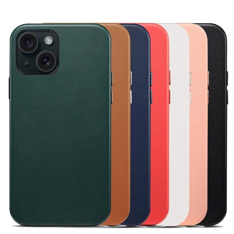 For iPhone 15 Pro Lamb Grain PU Back Cover Phone Case(Red) - HoMEdemic™ 