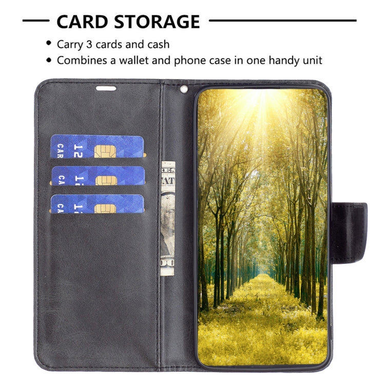 For iPhone 15 Pro Lambskin Texture Pure Color Flip Leather Phone Case(Black) - HoMEdemic™ 
