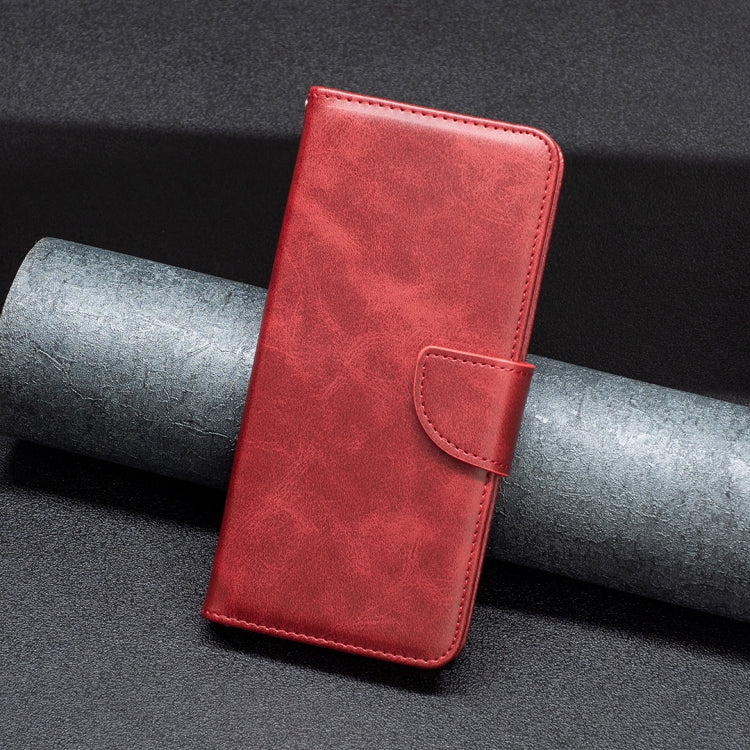 For iPhone 15 Pro Lambskin Texture Pure Color Flip Leather Phone Case(Red) - HoMEdemic™ 