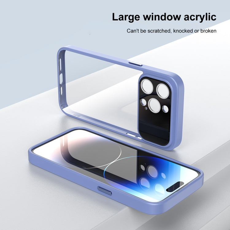 For iPhone 15 Pro Large Window Acrylic + TPU Phone Case(Night Purple) - HoMEdemic™ 