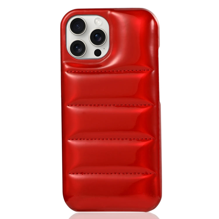 For iPhone 15 Pro Laser Aurora Down Jacket All-inclusive Phone Case(Red) - HoMEdemic™ 