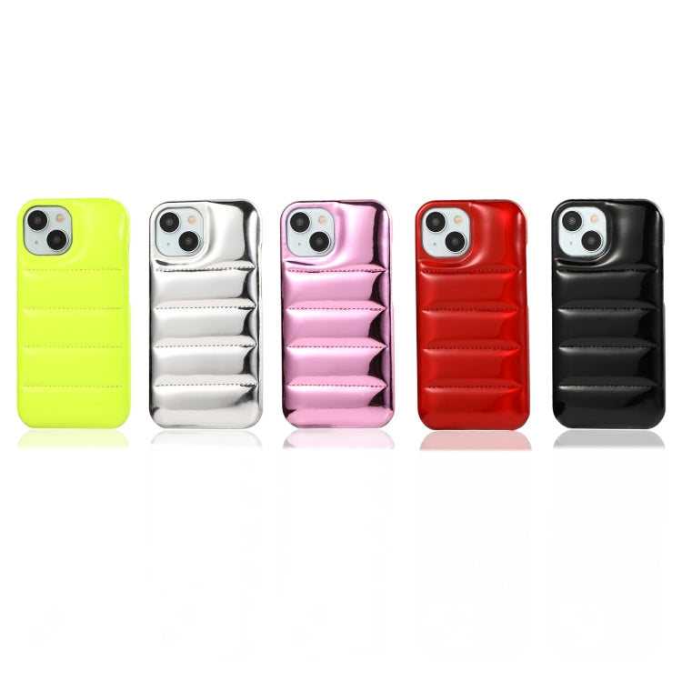 For iPhone 15 Pro Laser Aurora Down Jacket All-inclusive Phone Case(Red) - HoMEdemic™ 
