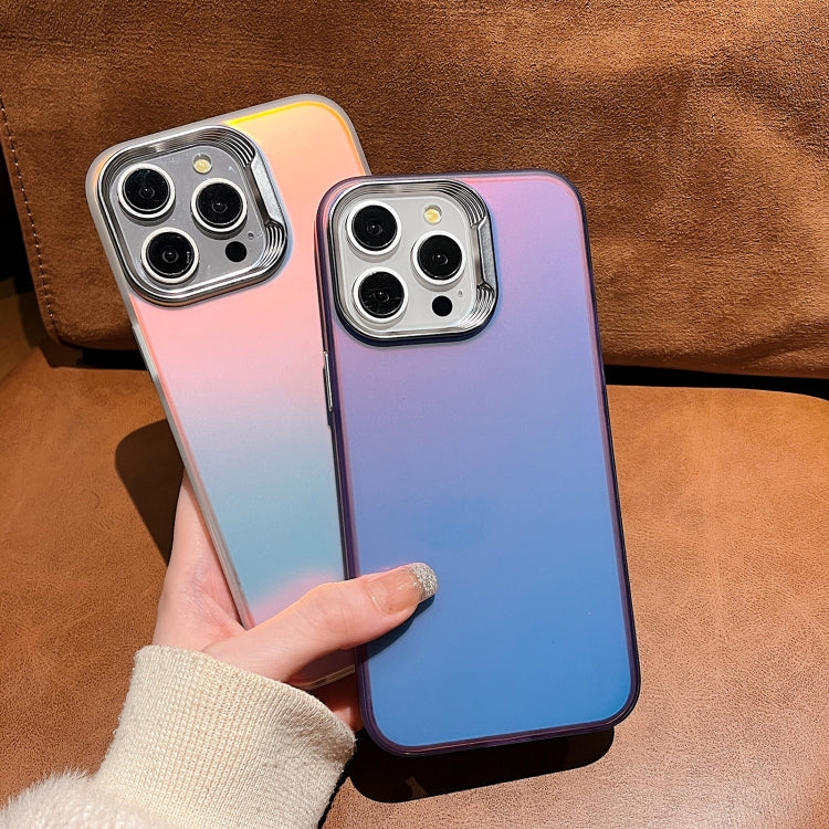 For iPhone 15 Pro Laser Gradient Color PC + TPU Phone Case(Dazzle Black) - HoMEdemic™ 