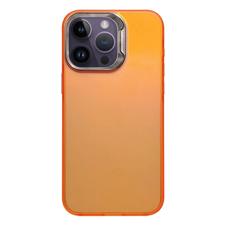 For iPhone 15 Pro Laser Gradient Color PC + TPU Phone Case(Dazzle Orange) - HoMEdemic™ 