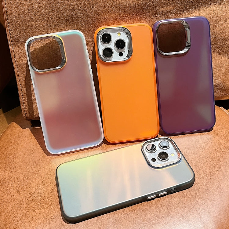 For iPhone 15 Pro Laser Gradient Color PC + TPU Phone Case(Dazzle Orange) - HoMEdemic™ 
