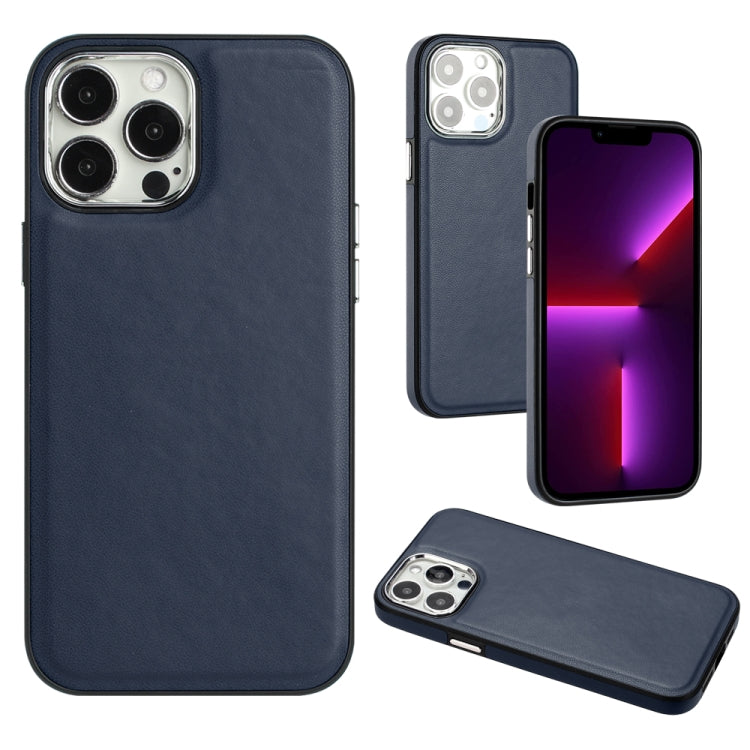 For iPhone 15 Pro Leather Texture Full Coverage Phone Case(Blue) - HoMEdemic™ 