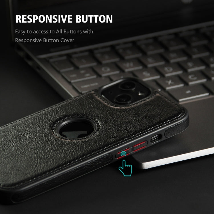 For iPhone 15 Pro Leather Texture Stitching Phone Case(Black) - HoMEdemic™ 