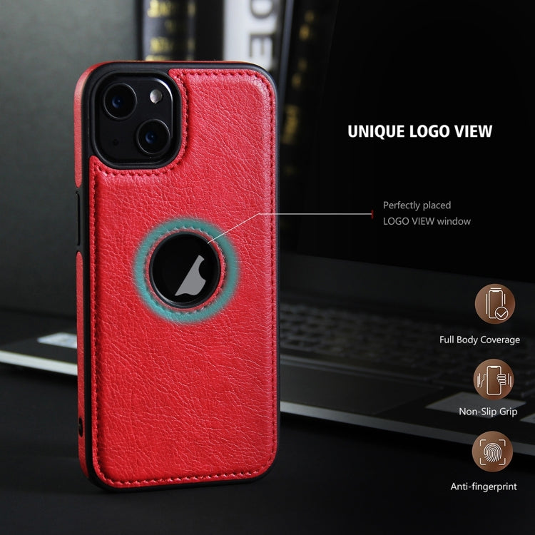 For iPhone 15 Pro Leather Texture Stitching Phone Case(Red) - HoMEdemic™ 