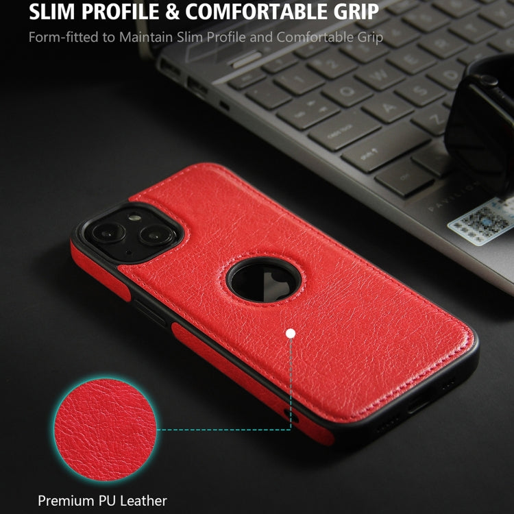 For iPhone 15 Pro Leather Texture Stitching Phone Case(Red) - HoMEdemic™ 