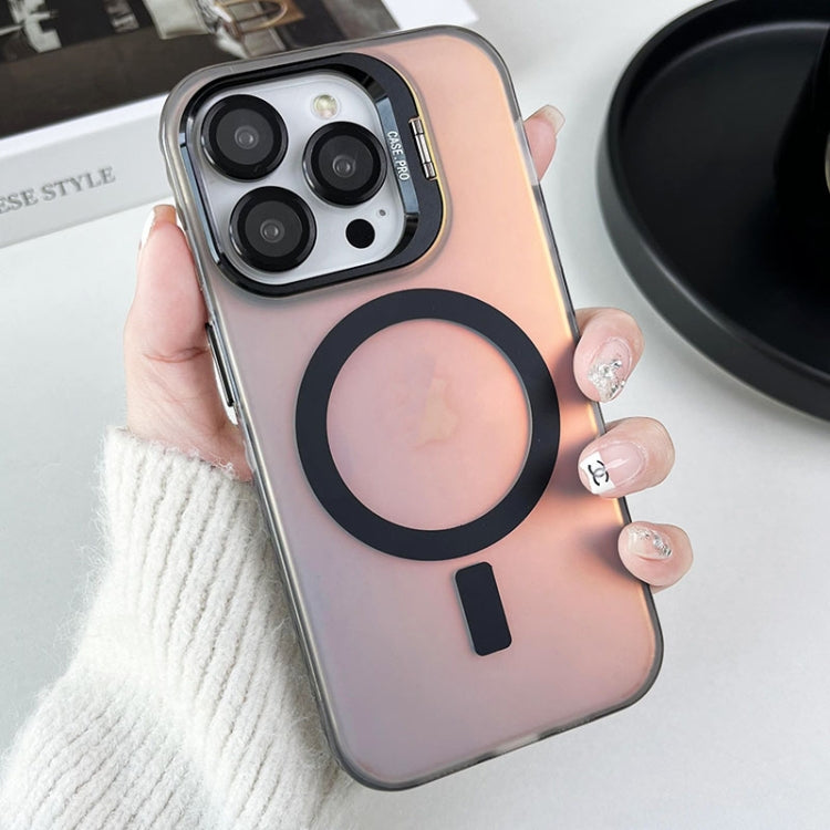For iPhone 15 Pro Lens Holder MagSafe PC Hybrid TPU Phone Case(Black) - HoMEdemic™ 
