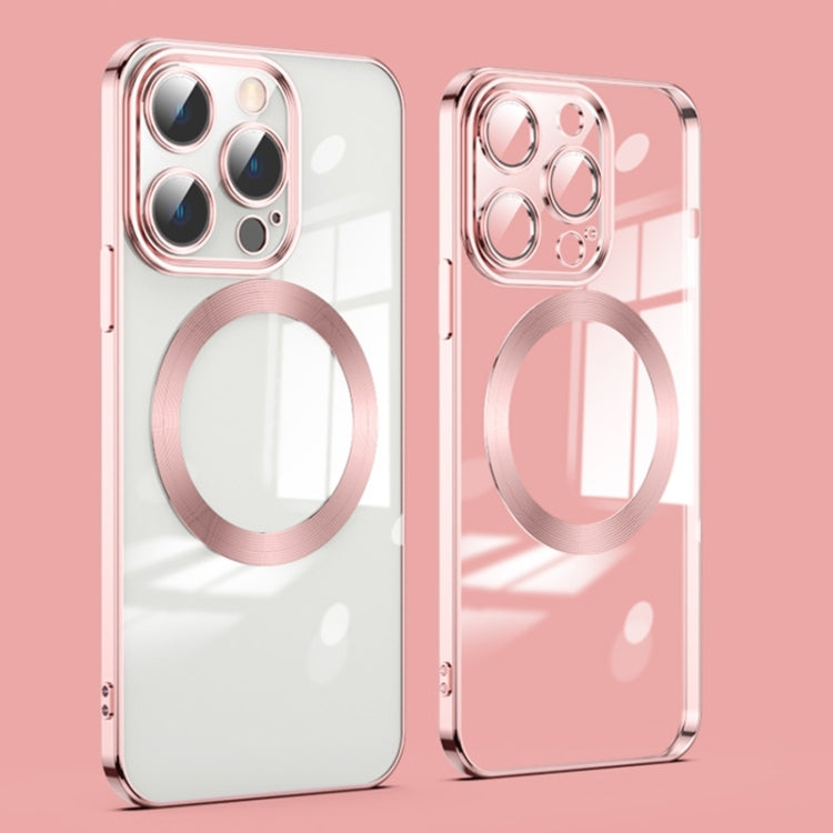 For iPhone 15 Pro Lens Protector MagSafe Electroplated Phone Case(Rose Gold) - HoMEdemic™ 