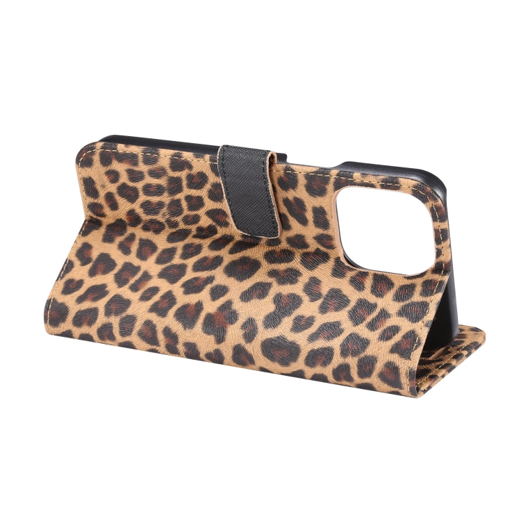 For iPhone 15 Pro Leopard Pattern Horizontal Flip Leather Phone Case(Yellow) - HoMEdemic™ 