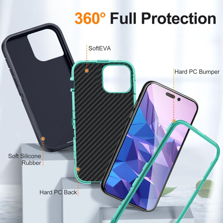 For iPhone 15 Pro Life Waterproof Rugged Phone Case(Dark Blue + Light Blue) - HoMEdemic™ 