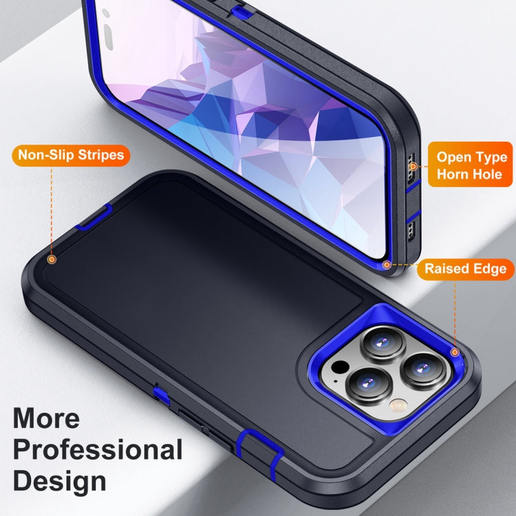 For iPhone 15 Pro Life Waterproof Rugged Phone Case(Dark Blue + Royal Blue) - HoMEdemic™ 