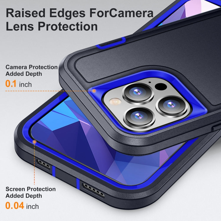 For iPhone 15 Pro Life Waterproof Rugged Phone Case(Dark Blue + Royal Blue) - HoMEdemic™ 