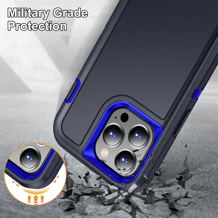 For iPhone 15 Pro Life Waterproof Rugged Phone Case(Dark Blue + Royal Blue) - HoMEdemic™ 