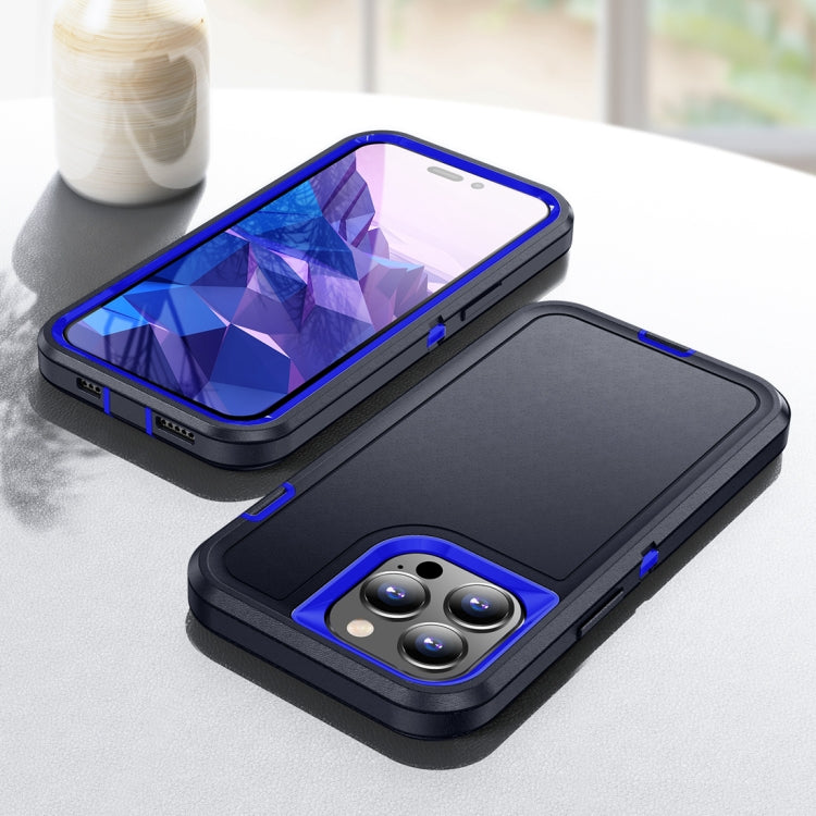 For iPhone 15 Pro Life Waterproof Rugged Phone Case(Dark Blue + Royal Blue) - HoMEdemic™ 