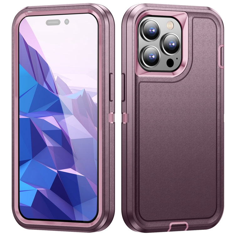 For iPhone 15 Pro Life Waterproof Rugged Phone Case(Purple + Pink) - HoMEdemic™ 