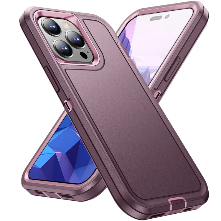 For iPhone 15 Pro Life Waterproof Rugged Phone Case(Purple + Pink) - HoMEdemic™ 