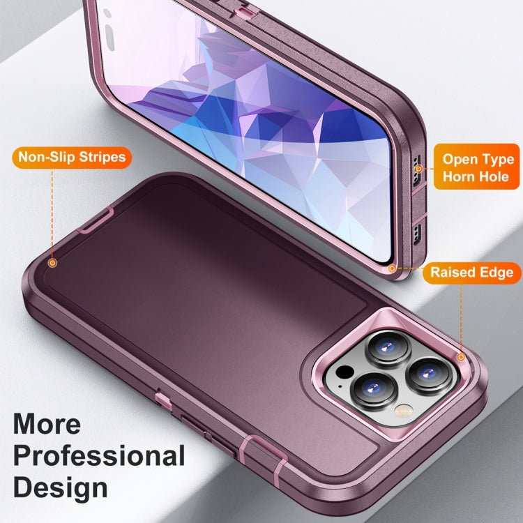 For iPhone 15 Pro Life Waterproof Rugged Phone Case(Purple + Pink) - HoMEdemic™ 