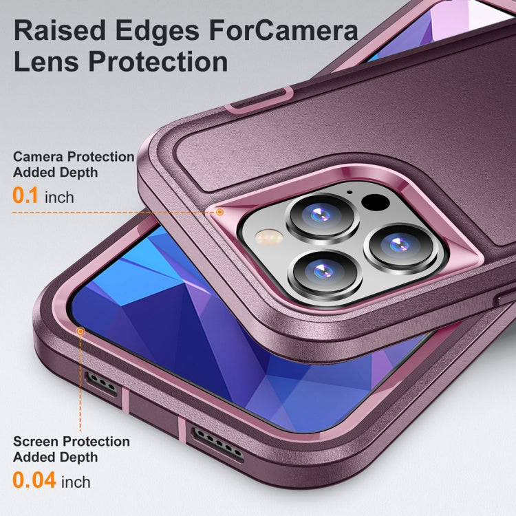 For iPhone 15 Pro Life Waterproof Rugged Phone Case(Purple + Pink) - HoMEdemic™ 