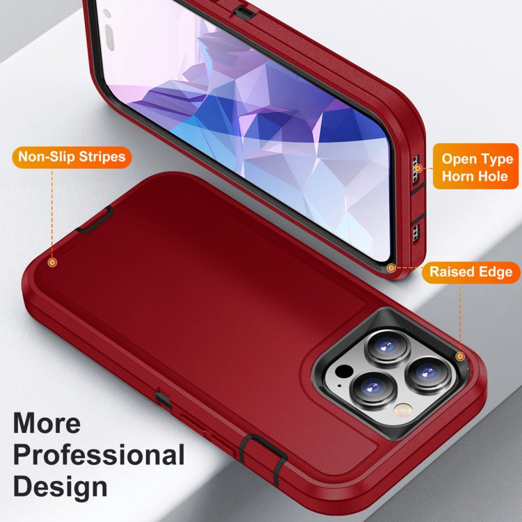 For iPhone 15 Pro Life Waterproof Rugged Phone Case(Red + Black) - HoMEdemic™ 