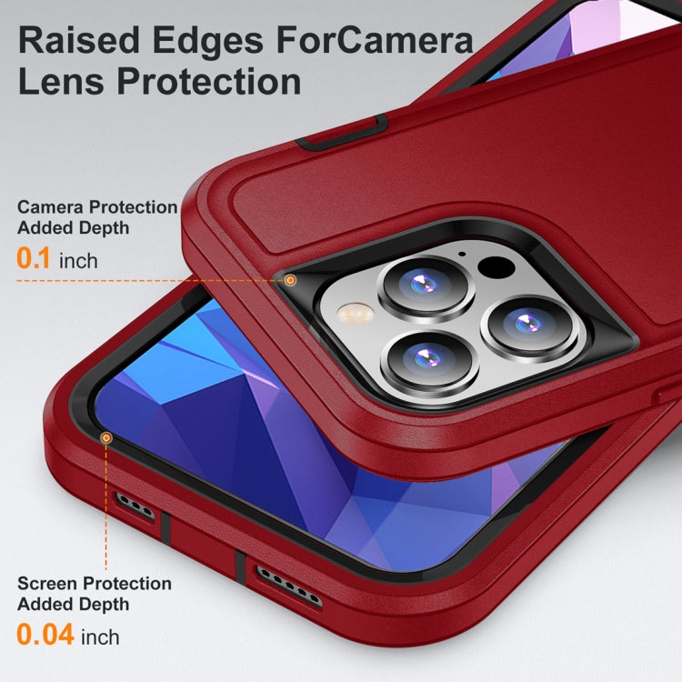 For iPhone 15 Pro Life Waterproof Rugged Phone Case(Red + Black) - HoMEdemic™ 