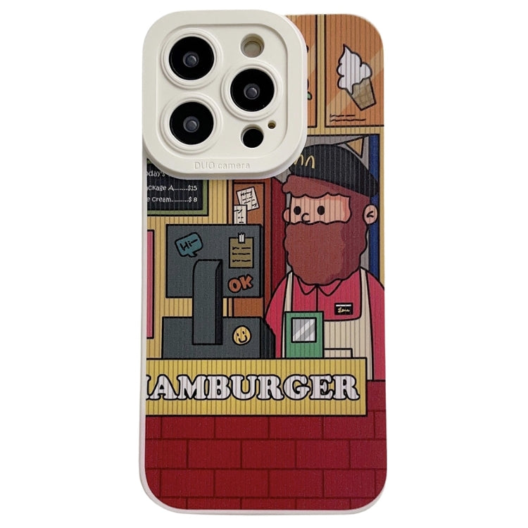 For iPhone 15 Pro Liquid Angel Eyes Apron Clerk TPU Phone Case(Beige) - HoMEdemic™ 