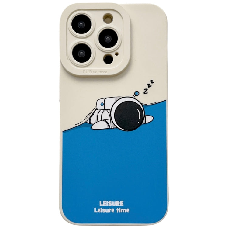 For iPhone 15 Pro Liquid Angel Eyes Astronaut TPU Phone Case(Beige) - HoMEdemic™ 