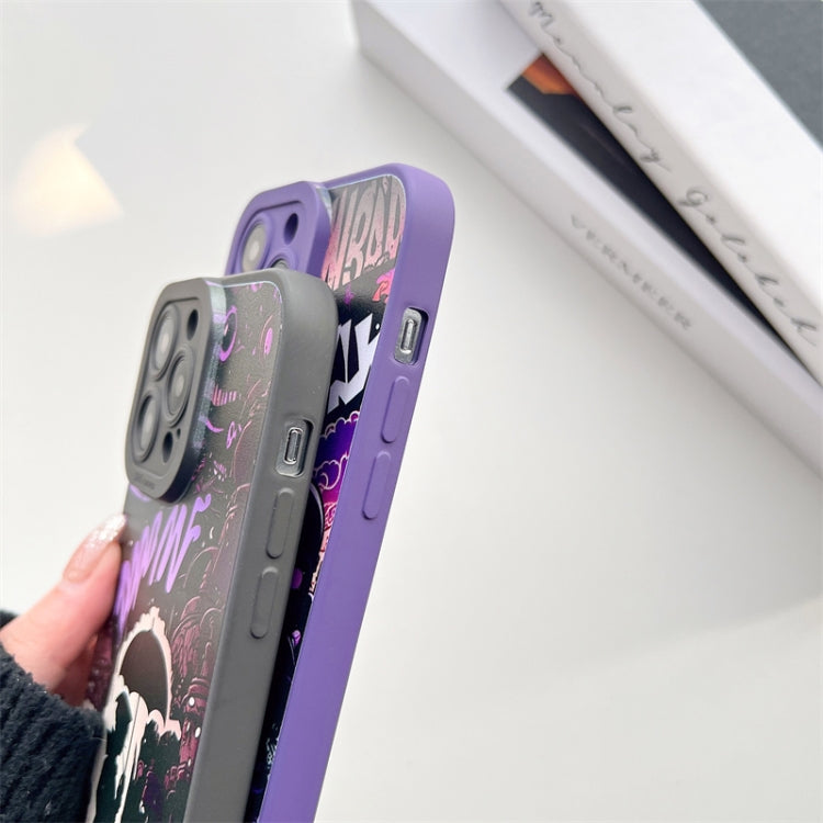For iPhone 15 Pro Liquid Angel Eyes Bumbershoot TPU Phone Case(Purple) - HoMEdemic™ 