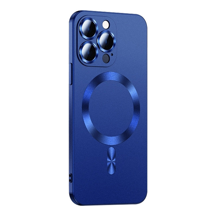 For iPhone 15 Pro Liquid Lens Protector Magsafe Phone Case(Navy Blue) - HoMEdemic™ 
