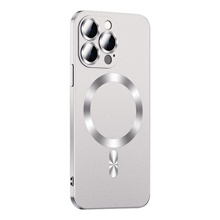 For iPhone 15 Pro Liquid Lens Protector Magsafe Phone Case(Silver) - HoMEdemic™ 