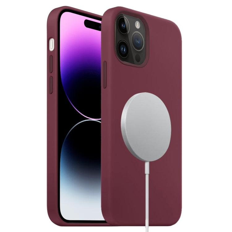 For iPhone 15 Pro Liquid Silicone Full Coverage MagSafe Phone Case(Wine Red) - HoMEdemic™ 