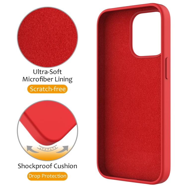 For iPhone 15 Pro Liquid Silicone MagSafe Magnetic Phone Case with Ring Holder(Red) - HoMEdemic™ 