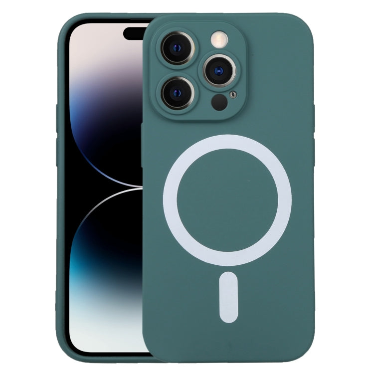 For iPhone 15 Pro Liquid Silicone Magsafe Phone Case(Dark Green) - HoMEdemic™ 
