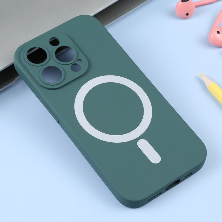 For iPhone 15 Pro Liquid Silicone Magsafe Phone Case(Dark Green) - HoMEdemic™ 