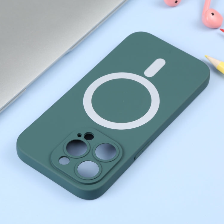 For iPhone 15 Pro Liquid Silicone Magsafe Phone Case(Dark Green) - HoMEdemic™ 