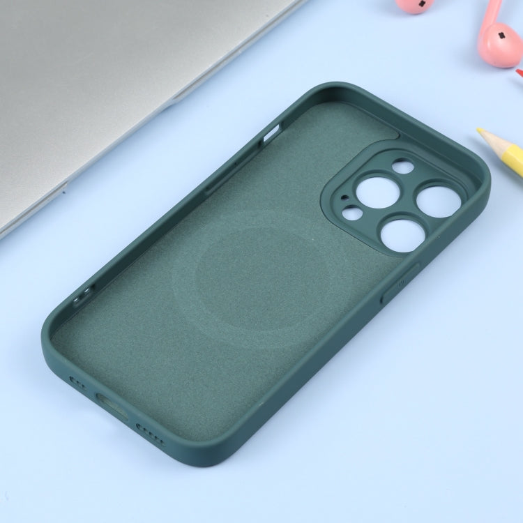 For iPhone 15 Pro Liquid Silicone Magsafe Phone Case(Dark Green) - HoMEdemic™ 