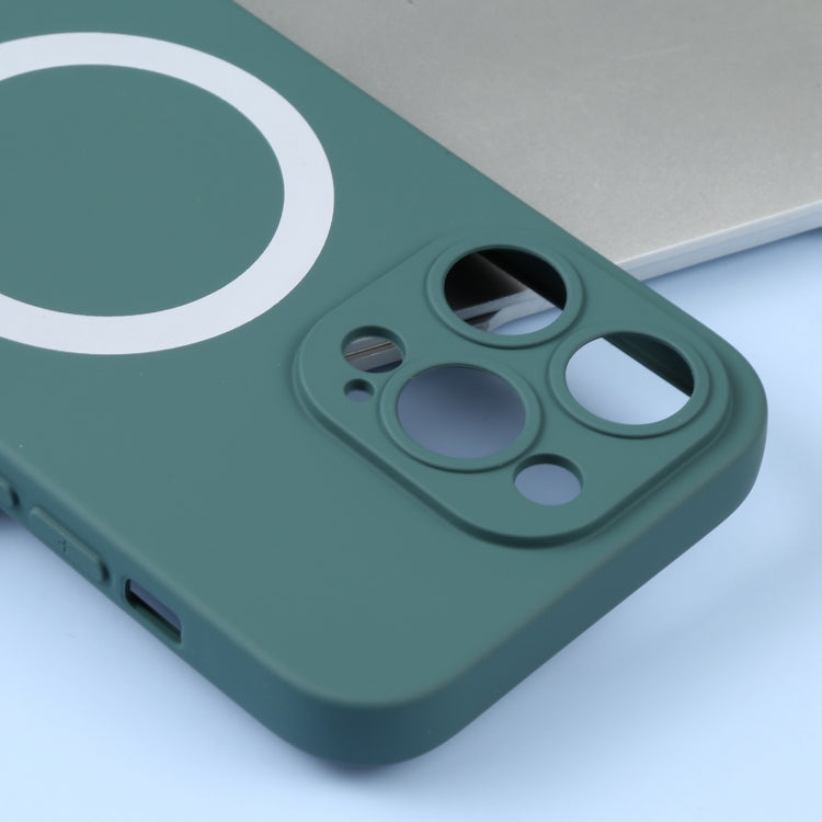 For iPhone 15 Pro Liquid Silicone Magsafe Phone Case(Dark Green) - HoMEdemic™ 