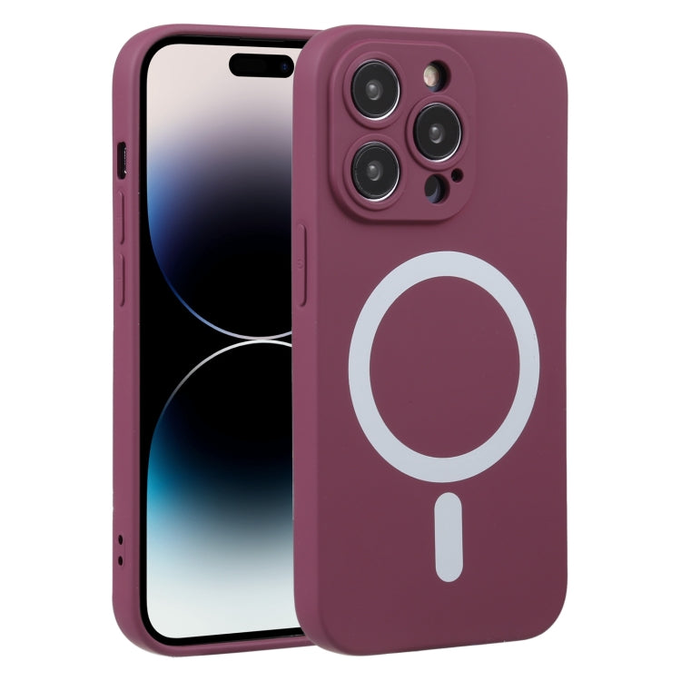 For iPhone 15 Pro Liquid Silicone Magsafe Phone Case(Wine Red) - HoMEdemic™ 