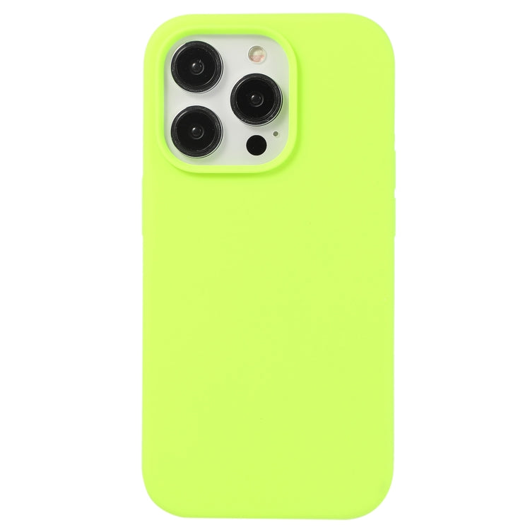 For iPhone 15 Pro Liquid Silicone Phone Case(Brilliant Green) - HoMEdemic™ 