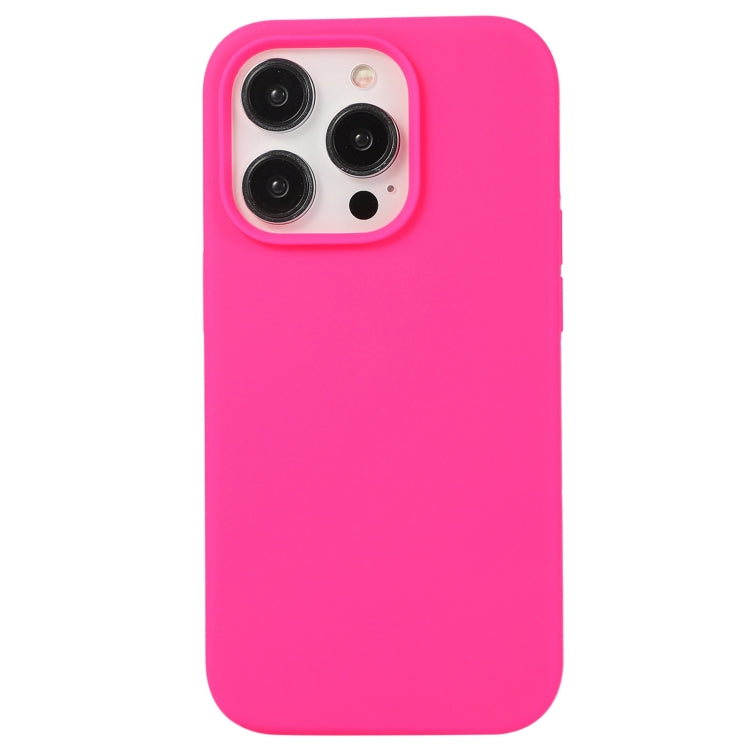 For iPhone 15 Pro Liquid Silicone Phone Case(Brilliant Pink) - HoMEdemic™ 
