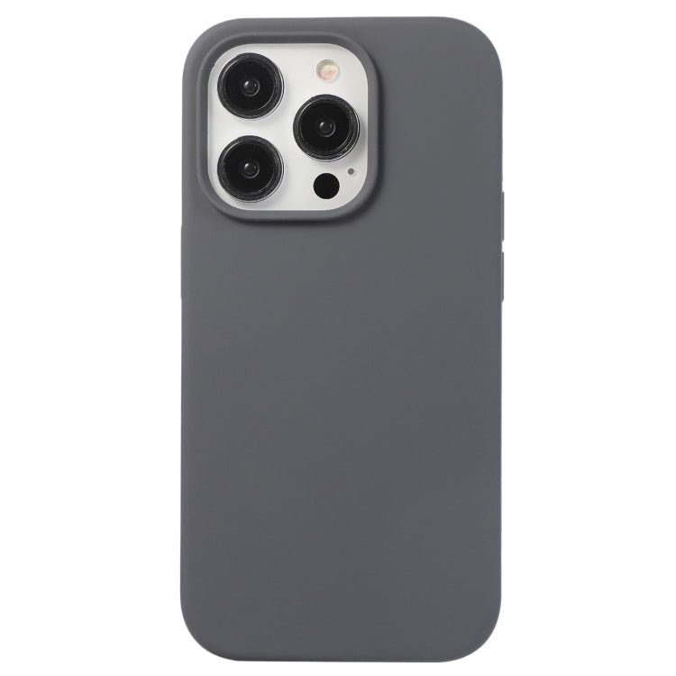 For iPhone 15 Pro Liquid Silicone Phone Case(Charcoal Black) - HoMEdemic™ 