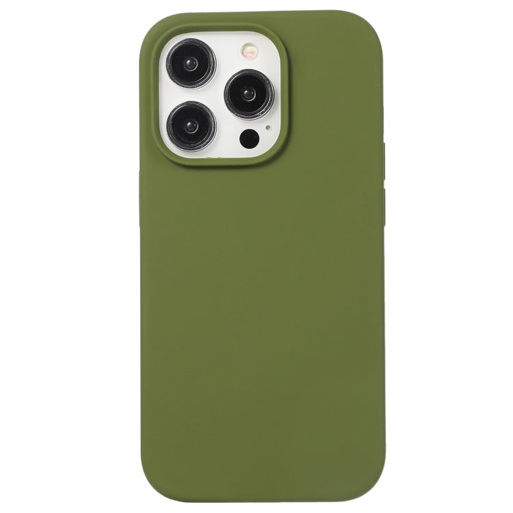 For iPhone 15 Pro Liquid Silicone Phone Case(Pine Green) - HoMEdemic™ 