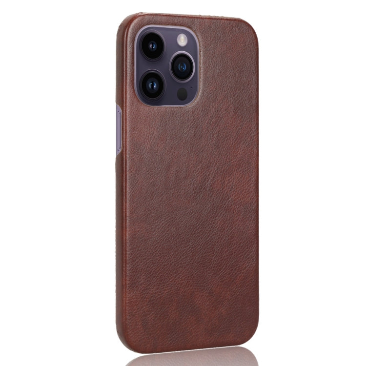 For iPhone 15 Pro Litchi Texture Back Cover Phone Case(Brown) - HoMEdemic™ 