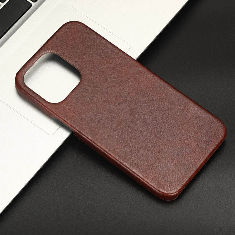 For iPhone 15 Pro Litchi Texture Back Cover Phone Case(Brown) - HoMEdemic™ 
