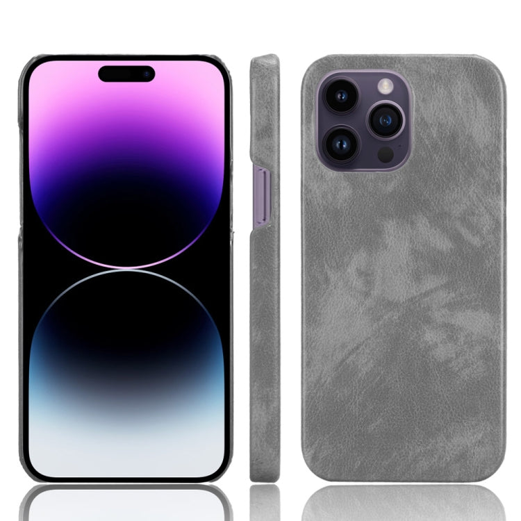 For iPhone 15 Pro Litchi Texture Back Cover Phone Case(Grey) - HoMEdemic™ 